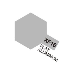 XF-16 Flat Aluminum, Acrylic Mini 10 ml (penselmaling, mat) - Tamiya